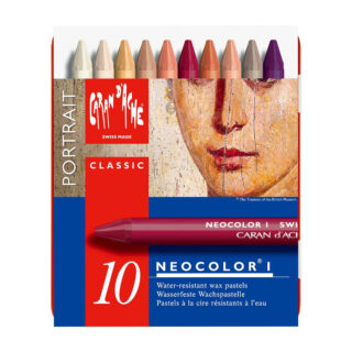 7000.81_front Caran d'Ache Classic Neocolor I Wax Pastels Portrait Colours – Set of 10