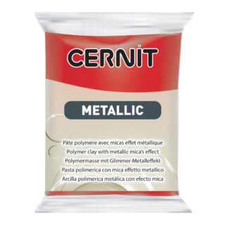 Cernit Metallic Polymer Clay, 56g – Red
