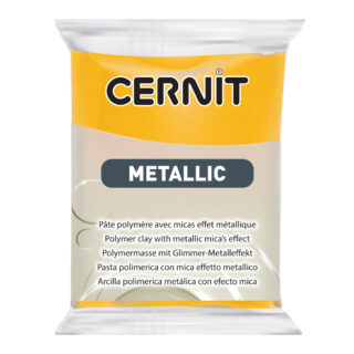Cernit Metallic Polymer Clay, 56g – Yellow
