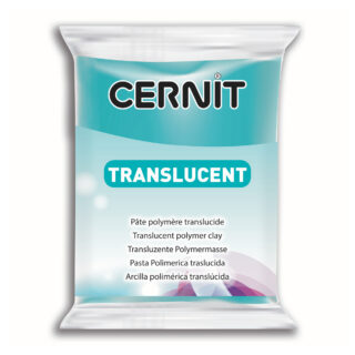 CE0920056280_bleu_turquoise_1200 Cernit Translucent Polymer Clay, 56g – Turquoise Blue
