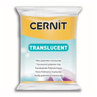 CE0920056721_ambre_1200 Cernit Translucent Polymer Clay, 56g – Amber