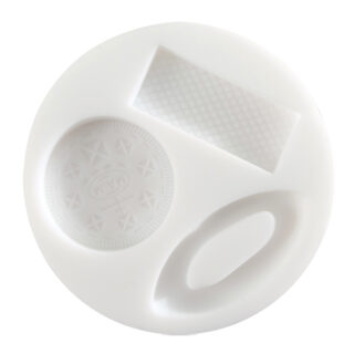 CE95110_biscuit-gaufrette Cernit Silicone Mould, Ø7cm – Cookies & Waffle