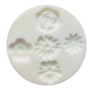 CE95113_fleurs Cernit Silicone Mould, Ø7cm – Flowers