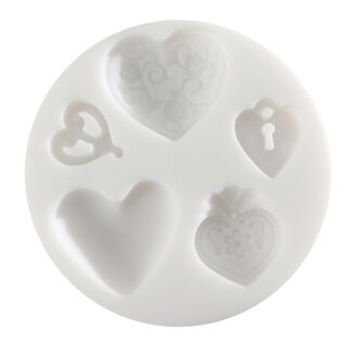 CE95115_coeurs Cernit Silicone Mould, Ø7cm – Hearts
