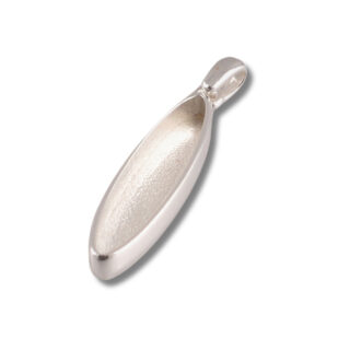 CE95201_1200 Cernit Sterling Silver Pendant – Oval Long with Bail (39 × 10mm)
