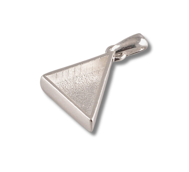 Cernit Sterling Silver Pendant – Oval Long with Bail (39 × 10mm)