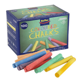 Coloured-Chalk-Pack-Shot Rolfes Drawell Chalk, Soft Coloured, 100's