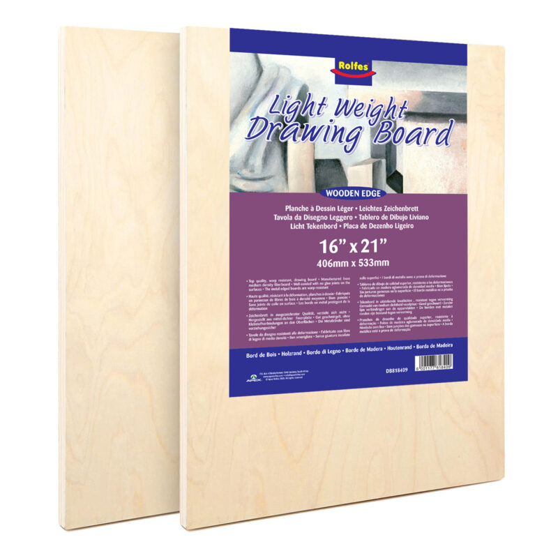 Rolfes Wooden Lightweight Drawing Board with Wood Edge, A3 (297 × 420 mm) – Suitable for Drawing & Painting