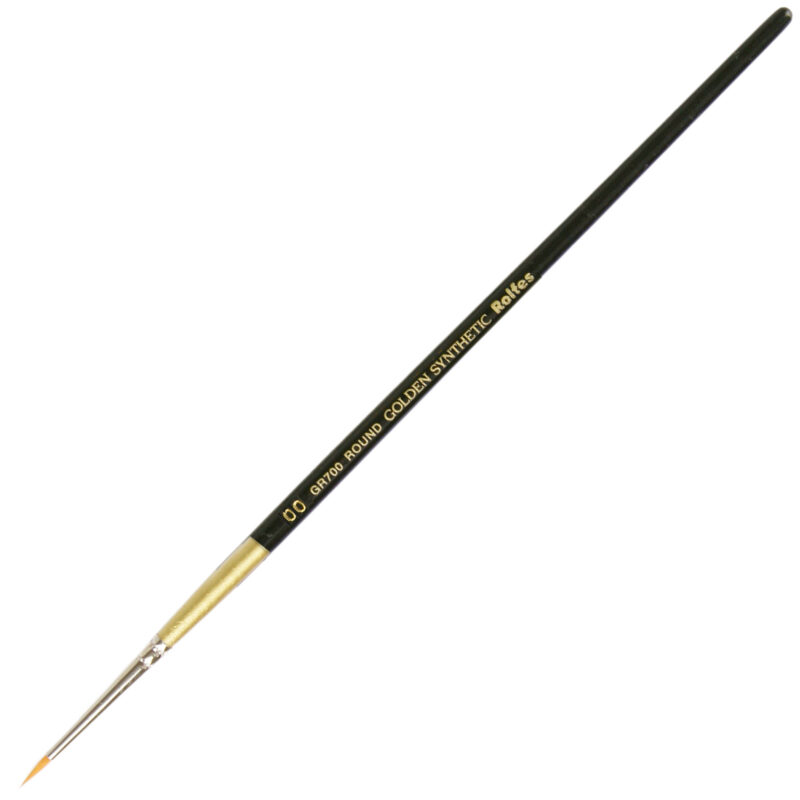 Rolfes Golden Synthetic Hair Brush – Series GR700, Round, Size 000