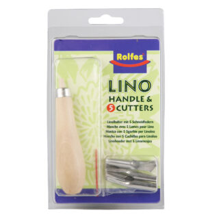 LCT815156_02 Rolfes Hardwood Lino Cutter Set with 5 Stainless Steel Cutters & Ejector Stick