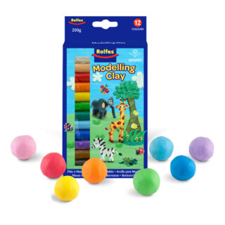 Rolfes Modelling Clay 200 g Box – 12 Assorted Colours