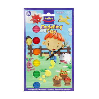 Rolfes Modelling Clay 100 g Wallet – 6 Assorted Colours