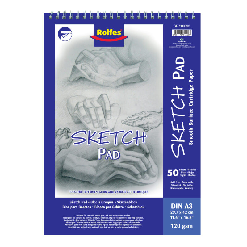 Rolfes Acrylic Pad, A2, 400 gsm, 12 Sheets