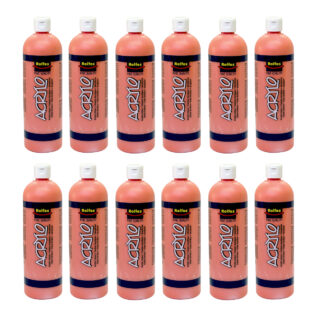 Rolfes Acrylo Acrylic Paint 500ml Orange Pack of 12
