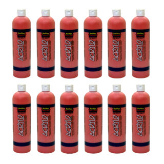 Rolfes Acrylo Acrylic Paint 500ml Vermilion Pack of 12