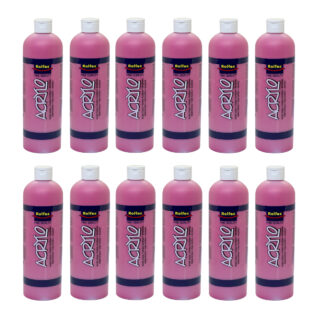 Rolfes Acrylo Acrylic Paint 500ml Magenta Pack of 12
