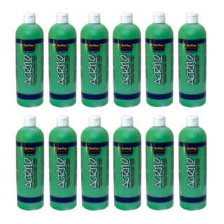 Rolfes Acrylo Acrylic Paint 500ml Light Green Pack of 12