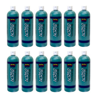 Rolfes Acrylo Acrylic Paint 500ml Hookers Green Pack of 12