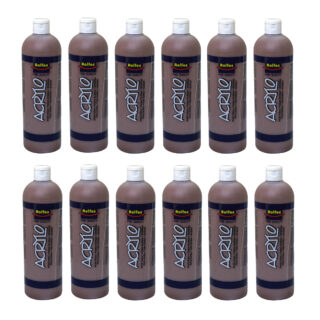 Rolfes Acrylo Acrylic Paint 500ml Burnt Sienna Pack of 12