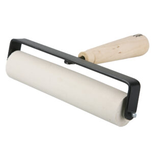 RB816245 Rolfes Wooden Handle Hard Rubber Brayer 150mm (6")