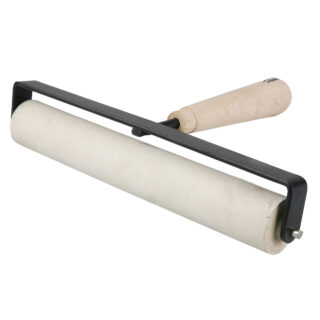 RB816252 Rolfes Wooden Handle Hard Rubber Brayer 200mm (8")