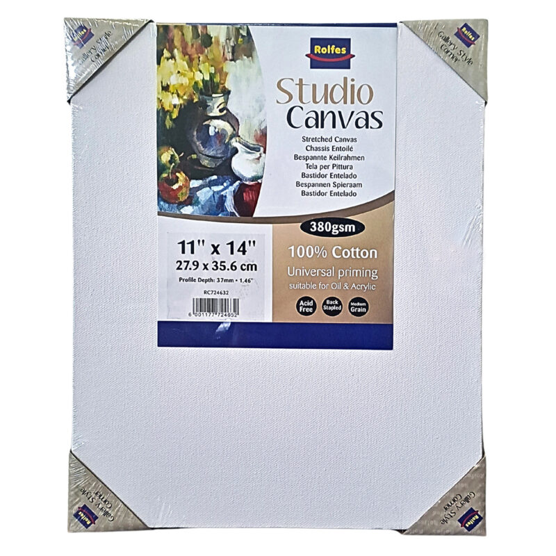 Rolfes Canvas Roll, 380 gsm, cotton duck, unbleached, universally primed, 1.6m wide x 30m