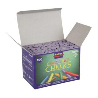 RCH100049_box_open_purple Rolfes Drawell Chalk, Soft Coloured, Purple, 100's