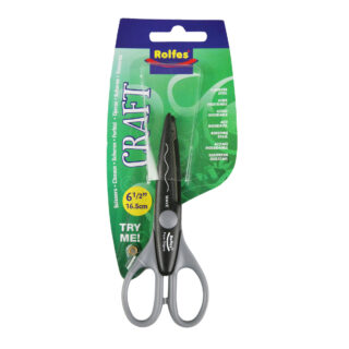 Rolfes Decorative Craft Scissors, Wave Pattern, 16.5cm (6.5")