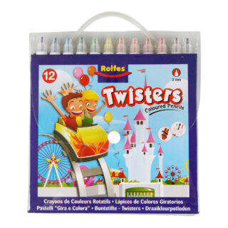 RT036124 Rolfes Twister Coloured Pencils - 12 Assorted Colours