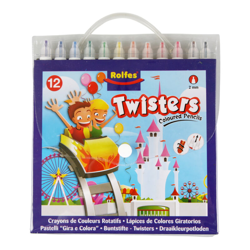 Rolfes Twister Coloured Pencils - 12 Assorted Colours