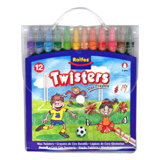 RT036360_Twisters-Crayons-Soccer-12 Rolfes Twister Wax Crayons – 12 Assorted Colours