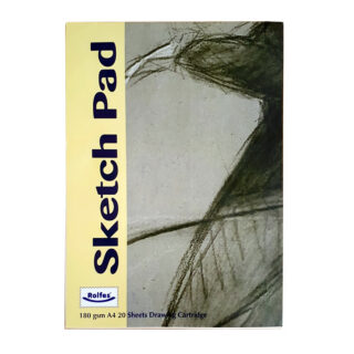 SP715050_front Rolfes Sketch Pad, A4, 180 gsm, 20 Sheets, Cartridge Paper, Glued Short Edge