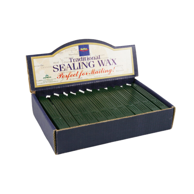 Rolfes Traditional Sealing Wax, 36 Piece Box – Green