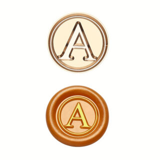 Rolfes Brass Handle Seal – Simple Capital Letter A