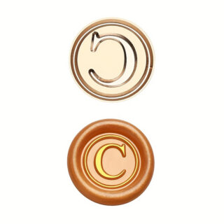Rolfes Brass Handle Seal – Simple Capital Letter C