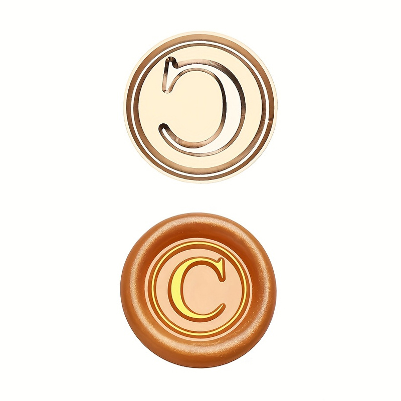 Rolfes Brass Handle Seal – Simple Capital Letter A