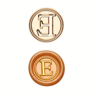 Rolfes Brass Handle Seal – Simple Capital Letter E
