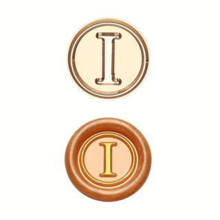 Rolfes Brass Handle Seal – Simple Capital Letter I