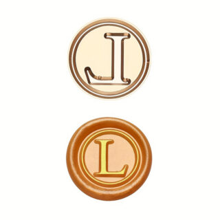 Rolfes Brass Handle Seal – Simple Capital Letter L
