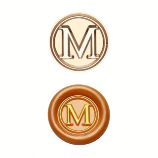 Rolfes Brass Handle Seal – Simple Capital Letter M