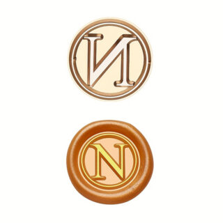 Rolfes Brass Handle Seal – Simple Capital Letter N
