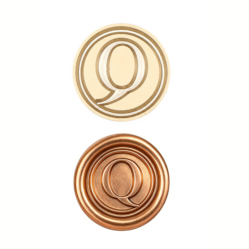 Rolfes Brass Handle Seal – Simple Capital Letter Q