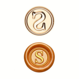 Simple-Capital-S Rolfes Brass Handle Seal – Simple Capital Letter S