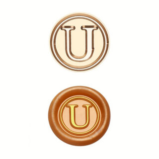 Simple-Capital-U Rolfes Brass Handle Seal – Simple Capital Letter U
