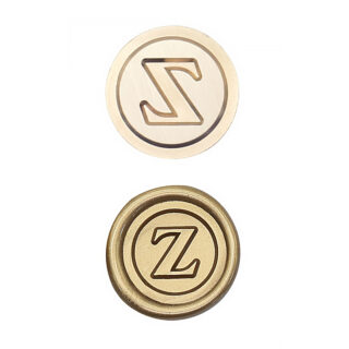 Simple-Capital-Z Rolfes Brass Handle Seal – Simple Capital Letter Z