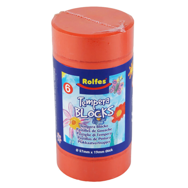 Rolfes Large Tempera Blocks 57mm, Pack of 6 – White