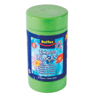 TB558381 Rolfes Large Tempera Blocks 57mm, Pack of 6 – Leaf Green
