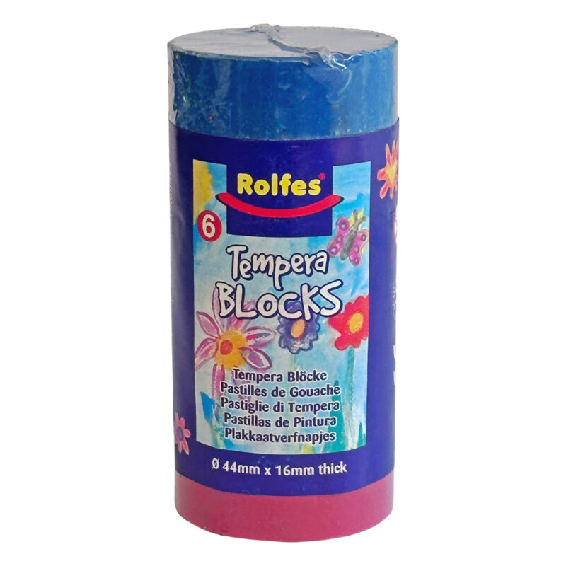 Rolfes Large Tempera Blocks 57mm, Pack of 6 – White
