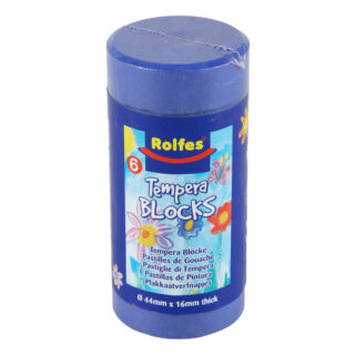 TB558541 Rolfes Tempera Blocks 44mm, Pack of 6 – Brilliant Blue