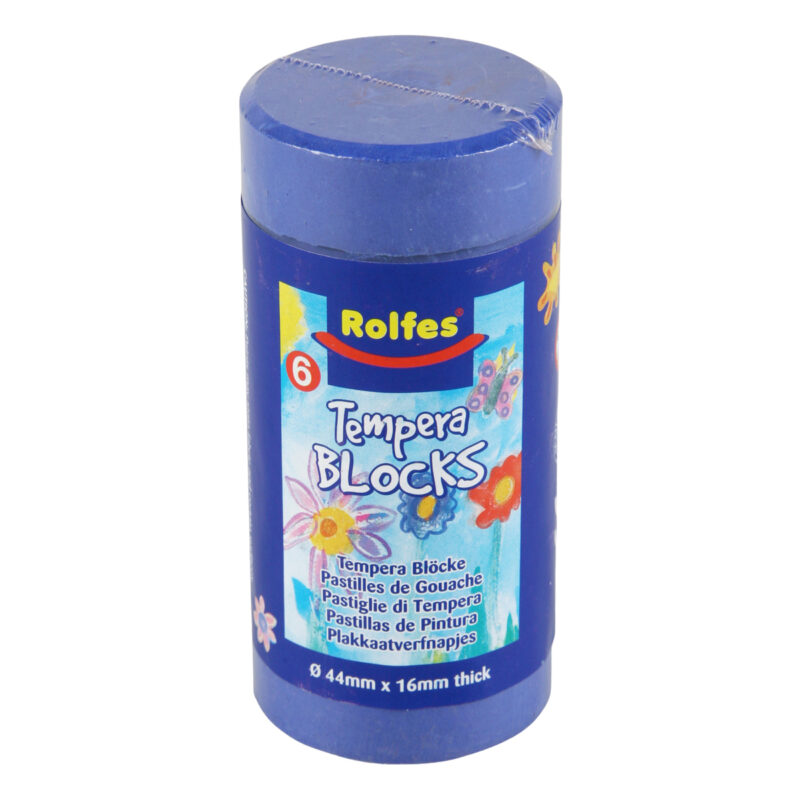 Rolfes Tempera Blocks 44mm, Pack of 6 – Brilliant Red
